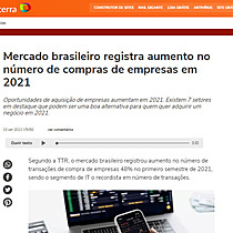 Mercado brasileiro registra aumento no nmero de compras de empresas em 2021